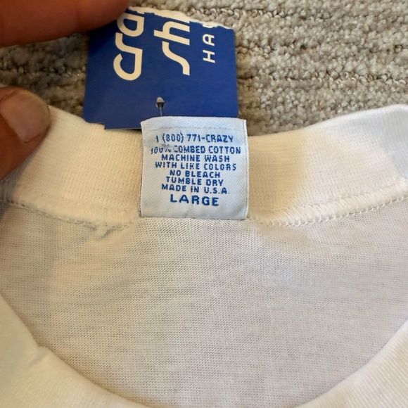 VTG 90s Y2k NWT B.Kliban Cat Crazy "Meowie Christmas"  White T-Shirt Mens Large - Picture 8 of 11